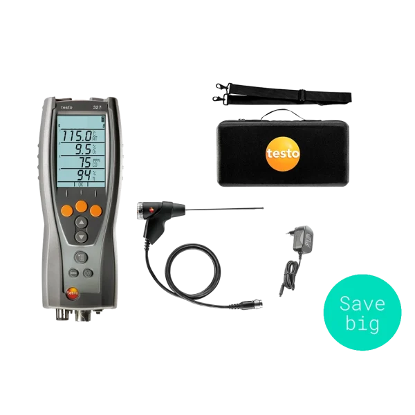 Testo 300LL Longlife Flue Gas Analyser Standard Kit Torch_1