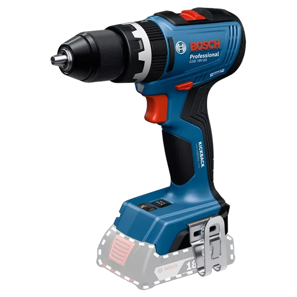 Bosch GSB 18V‑65 Combi Drill Bare Tool Carton is a compact, powerful 18 V combi drill for trade use.