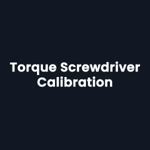 Torque Screwdriver Calibration