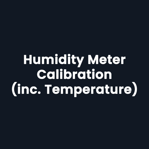 Humidity Meter Calibration (Including Temperature)
